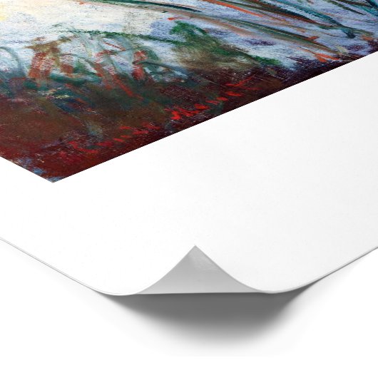 Water Lilies, Sun Claude Monet instellen Poster (Hoek)