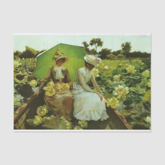 Water Lilies van Charles Courtney Curran Tissuepapier (Voorkant)