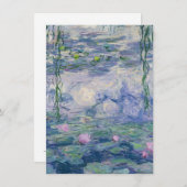 Water Lilies van Claude Monet, 1916 - 1919 Notitiekaartje (Voorkant / Achterkant)