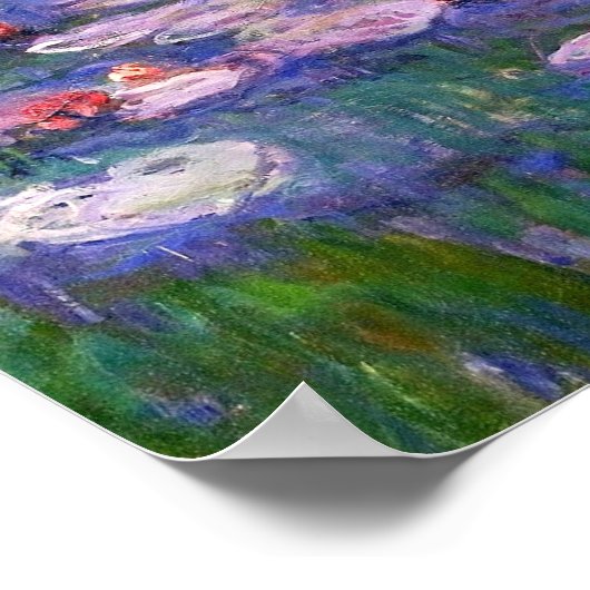 Water Lilies van Claude Monet 1916 Poster (Hoek)