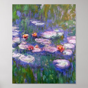 Water Lilies van Claude Monet 1916 Poster