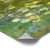 Water Lilies van Claude Monet 1919 Poster (Hoek)