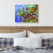Water Lilies van Claude Monet Canvas Afdruk (Insitu (Slaapkamer))