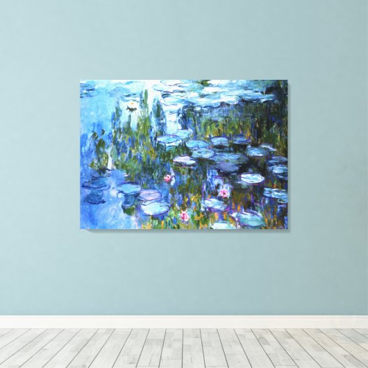 Water Lilies van Claude Monet Canvas Afdruk (Insitu (Houten vloer))