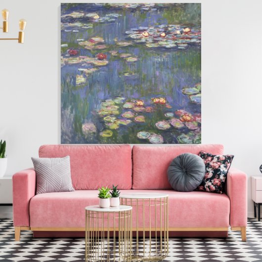 Water Lilies van Claude Monet Canvas Afdruk (Insitu (Woonkamer))