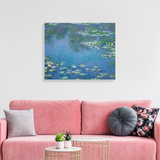 Water Lilies van Claude Monet Canvas Afdruk (Insitu (Woonkamer))