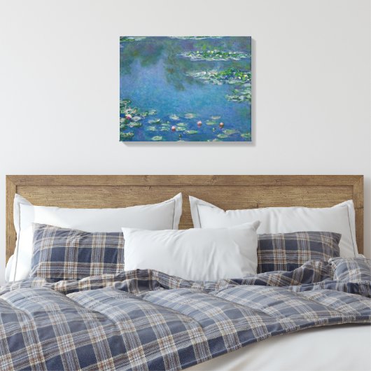 Water Lilies van Claude Monet Canvas Afdruk (Insitu (Slaapkamer))
