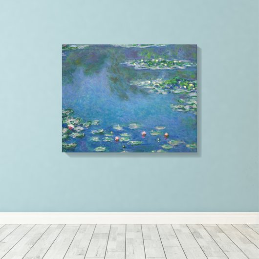 Water Lilies van Claude Monet Canvas Afdruk (Insitu (Houten vloer))