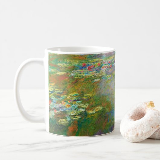 Water Lilies van Claude Monet Koffiemok (Met donut)