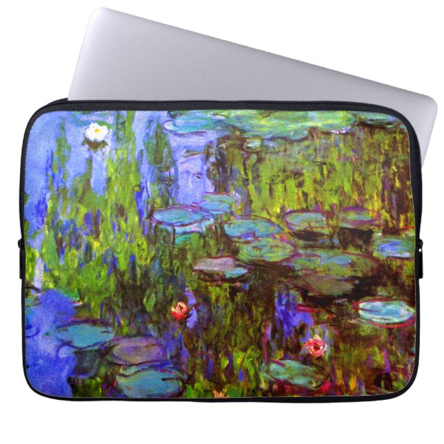 Water Lilies van Claude Monet Laptop Sleeve (Voorkant)