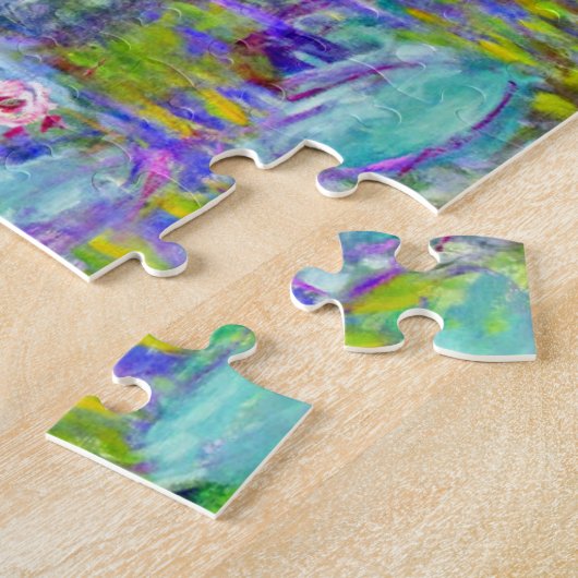 Water Lilies van Claude Monet Legpuzzel (Zijkant)