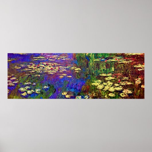 Water Lilies van Claude Monet Poster (Voorkant)
