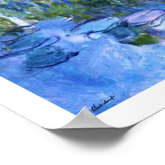 Water Lilies van Claude Monet Poster (Hoek)