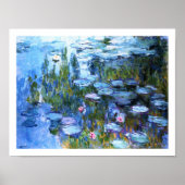 Water Lilies van Claude Monet Poster (Voorkant)