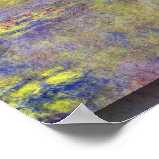 Water Lilies van Claude Monet Poster (Hoek)