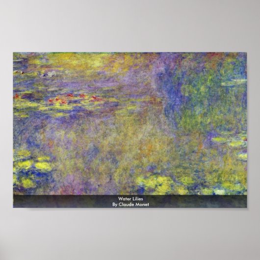 Water Lilies van Claude Monet Poster (Voorkant)
