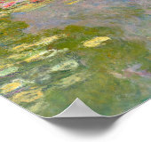 Water Lilies van Claude Monet Poster (Hoek)