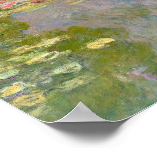 Water Lilies van Claude Monet Poster (Hoek)