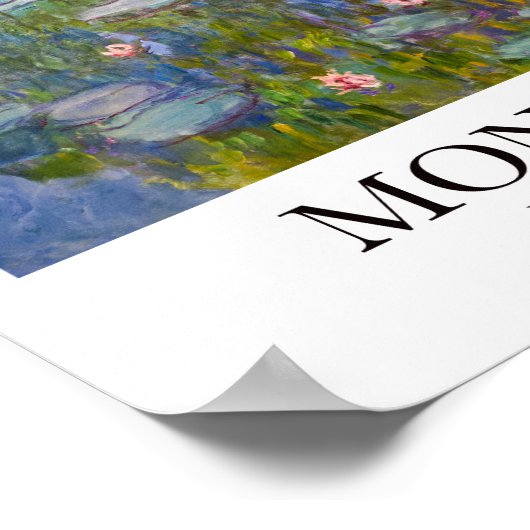 Water Lilies van Claude Monet Poster (Hoek)
