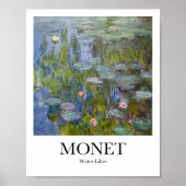 Water Lilies van Claude Monet Poster (Voorkant)