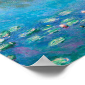 Water Lilies van Claude Monet Poster (Hoek)