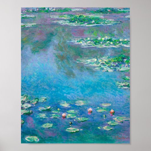 Water Lilies van Claude Monet Poster (Voorkant)
