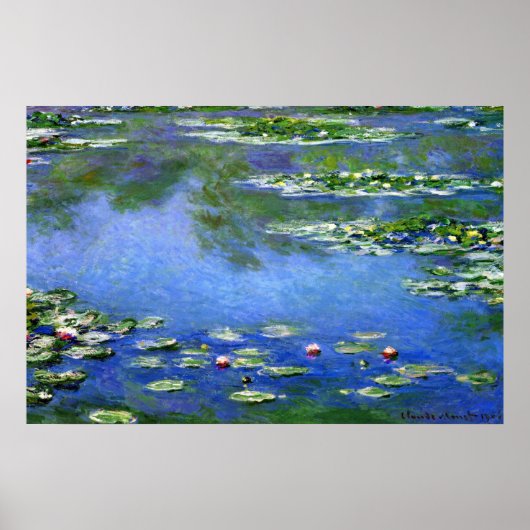 Water Lilies van Claude Monet Poster (Voorkant)