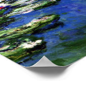 Water Lilies van Claude Monet Poster (Hoek)