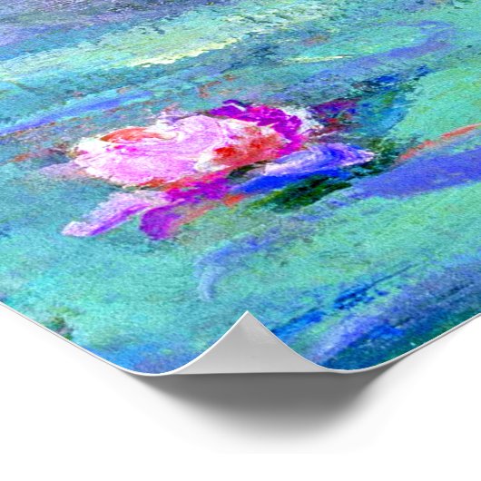 Water Lilies van Claude Monet Poster (Hoek)
