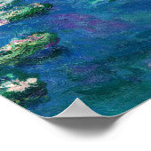 Water Lilies van Claude Monet Poster (Hoek)