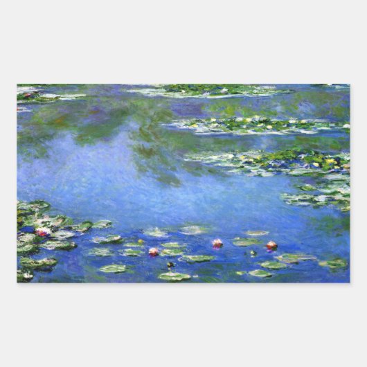 Water Lilies van Claude Monet Rechthoekige Sticker (Voorkant)