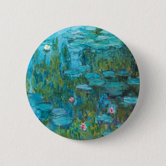 Water Lilies van Claude Monet Ronde Button 5,7 Cm (Voorkant)