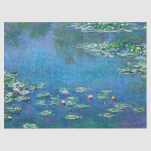 Water Lilies van Claude Monet Tissuepapier (Voorkant)