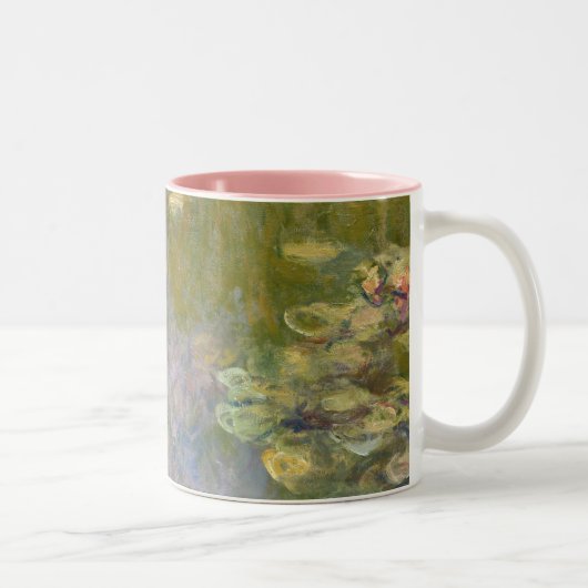 Water Lilies van Claude Monet Tweekleurige Koffiemok (Rechts)