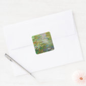 Water Lilies van Claude Monet Vierkante Sticker (Envelop)
