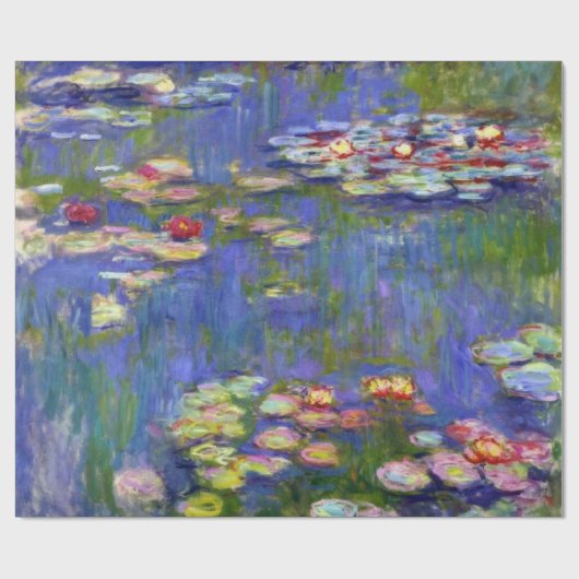 Water Lilies van Monet Cadeaupapier (Vlak)