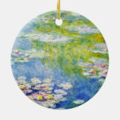 Water Lilies van Monet Keramisch Ornament (Achterkant)