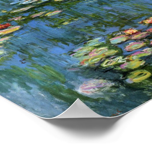 Water Lilies van Monet Poster (Hoek)