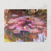 Water Lilies Yellow Flowers Claude Monet Briefkaart (Voorkant)