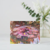 Water Lilies Yellow Flowers Claude Monet Briefkaart (Staand voorkant)