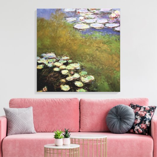 Water-Lillies, 1914-17 Canvas Afdruk (Insitu (Woonkamer))