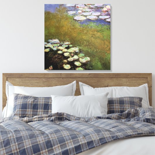 Water-Lillies, 1914-17 Canvas Afdruk (Insitu (Slaapkamer))