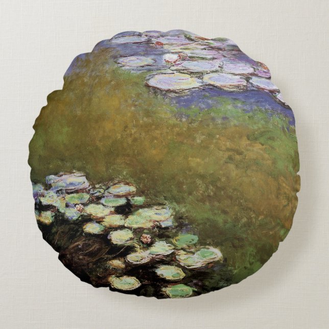 Water-Lillies, 1914-17 Rond Kussen (Voorkant)