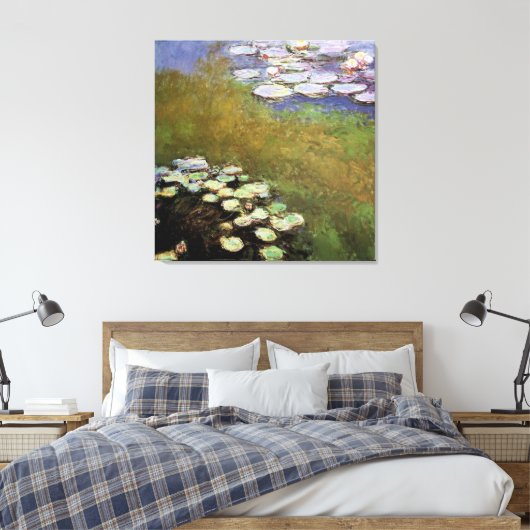 Water-Lillies: 1914-17 van Monet Canvas Afdruk (Insitu (Slaapkamer))