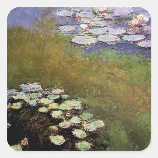 Water-Lillies, 1914-17 Vierkante Sticker (Voorkant)