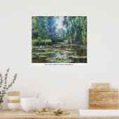 Water Lillies in Monets Garden door Claude Monet Poster (Keuken)