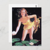 Water Lillies omhoog Briefkaart (Voorkant / Achterkant)