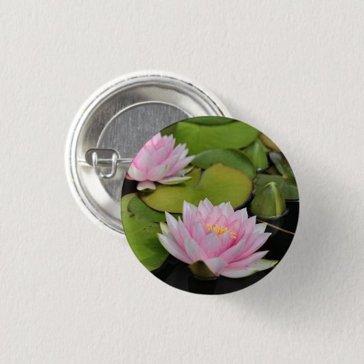 Water Lillies Ronde Button 3,2 Cm (Voorkant /achterkant)