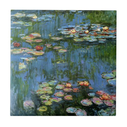 Water Lillies van Monet Tegeltje (Voorkant)