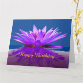 Water Lilly Birthday Kaart (Gele Bloem)